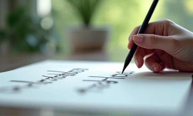 Sesión de caligrafía mindfulness para relajación