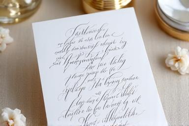 Invitaciones de boda con caligrafía personalizada